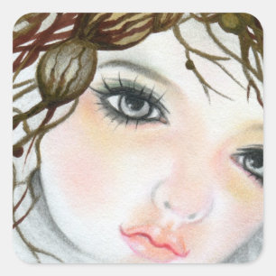 Beauty Doll  Face Crown sticker