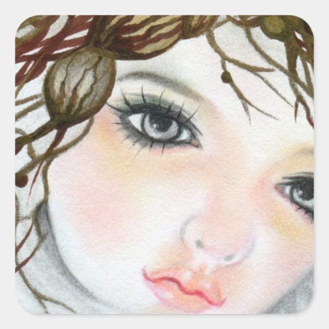Beauty Doll  Face Crown sticker (Front)