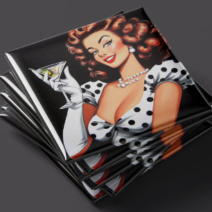 Beauty Drink Pin Up Magnet