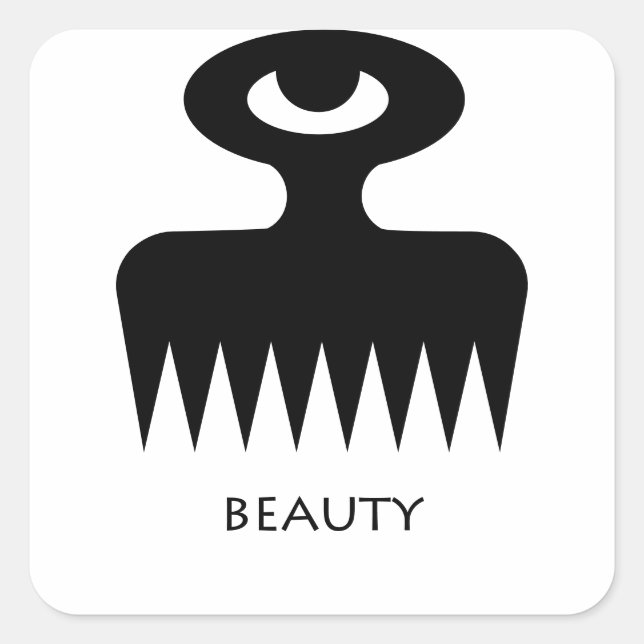 Beauty ( Duafe )  Adinkra Symbol Sticker (Front)