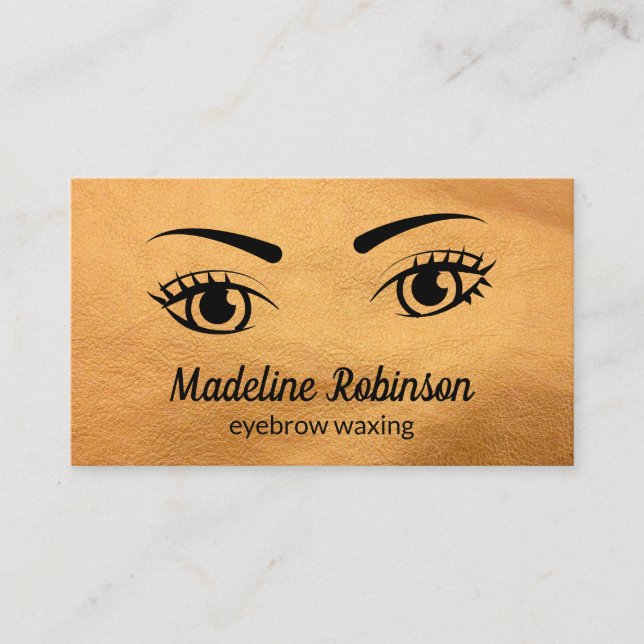 Beauty Eyes / Faux Leather Business Card (Front)
