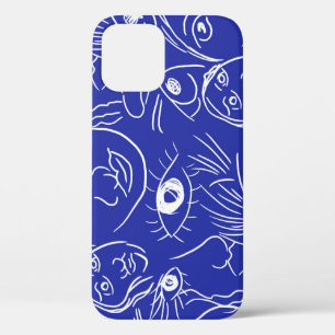Beauty face: one-line drawing. iPhone 12 case