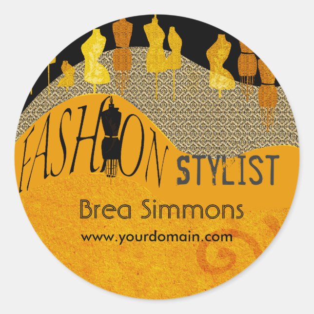 Beauty  Fashion Allurement  Consultant Stylist Classic Round Sticker (Front)