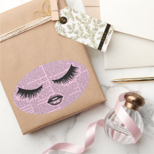 Beauty Fashion Art Pink Sticker