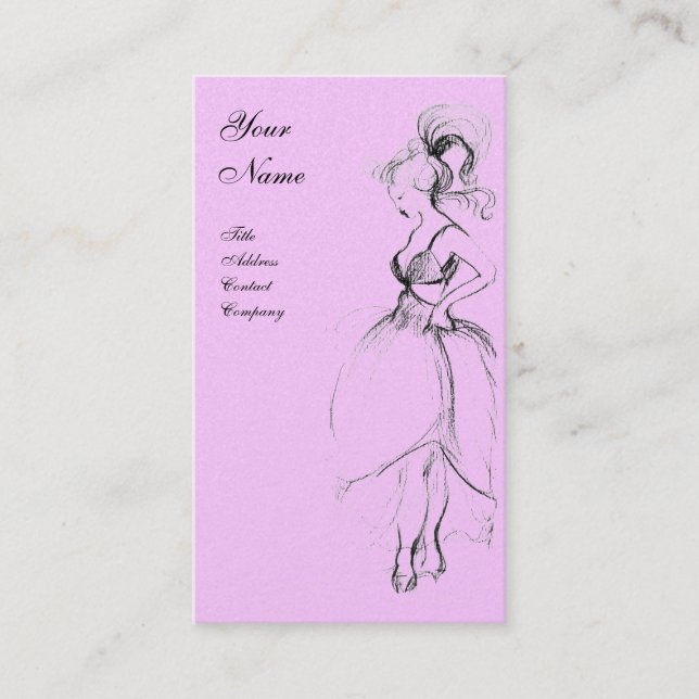 BEAUTY FASHION ,black pink gold metallic Business Card (Front)