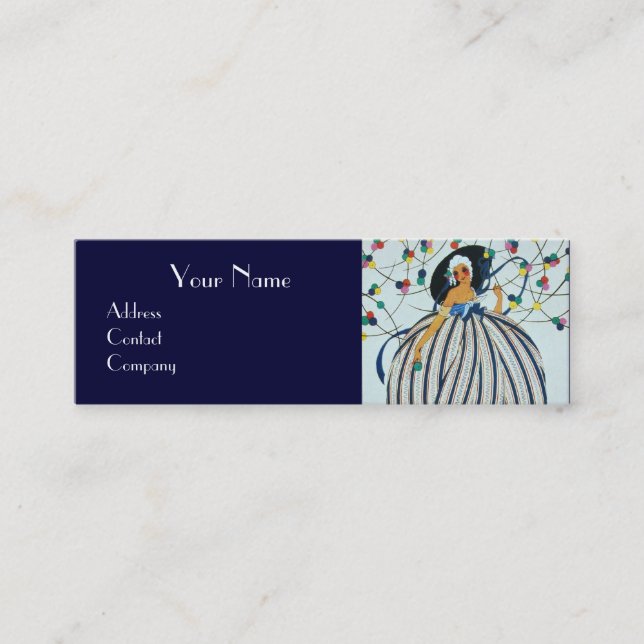 BEAUTY  FASHION COSTUME DESIGNER MAKEUP ARTIST MINI BUSINESS CARD (Front)