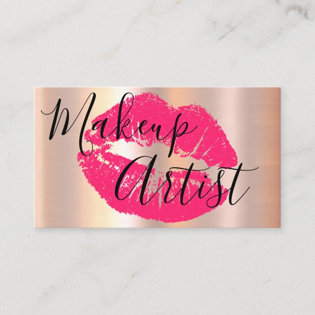 Beauty Fashion Glitzy Makeup Artist Business Card (Front)