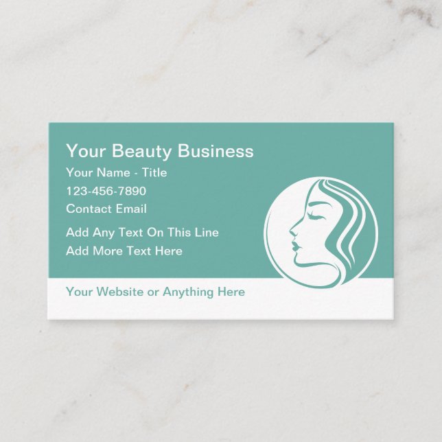 Beauty Fashion Makeup Business Cards (Front)