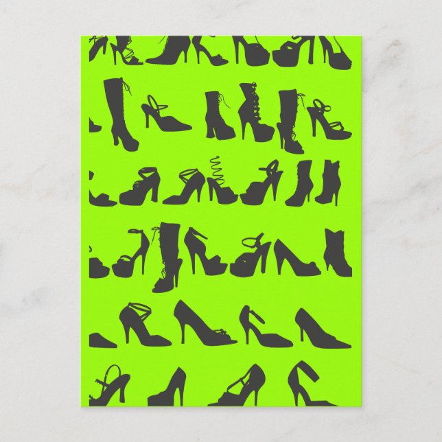 Beauty Fashion Shoes Silhouettes Postcard (Front)
