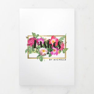 Beauty Florals Lash Extensions White Brochure