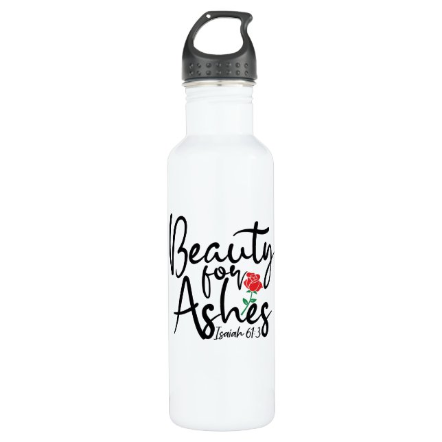 Beauty For Ashes 24 oz. Water Bottle (Front)