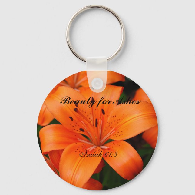 Beauty for Ashes Key Ring (Front)