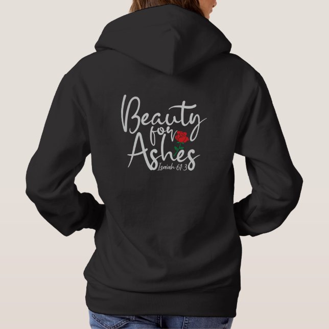 Beauty for Ashes Women's Hooded Sweatshirt (Back)