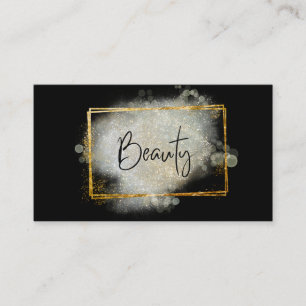 *~* BEAUTY Glitter Gold Fream Silver Glow Business Card