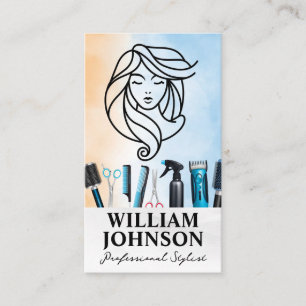 Beauty Hair Logo   Hair Care Tools Business Card