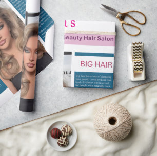 Beauty Hair Salon Big Hair MarketingWrapping Paper