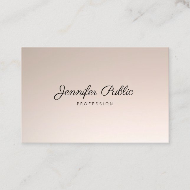 Beauty Hair Salon Handwritten Script Cosmetologist Business Card (Front)