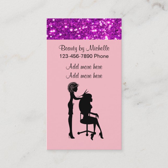 Beauty Hairstylist Business Card (Front)
