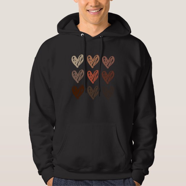 Beauty Has No Skin Tone  Black History Melanin Afr Hoodie (Front)