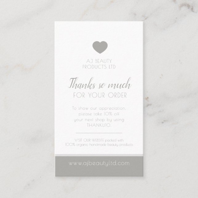 Beauty health company photo promo repeat business card (Front)