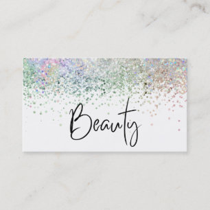 *~* BEAUTY  Hologram Holograph  Pastel Glitter Business Card