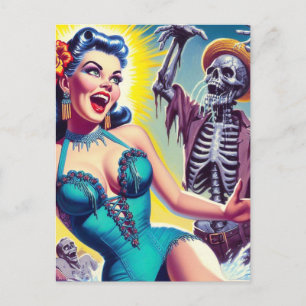 Beauty Horror Girl Postcard