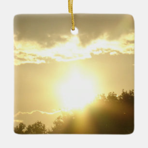 Beauty In A Sunrise Ceramic Ornament