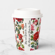 Beauty in Bloom Rose Garden Paper Cups