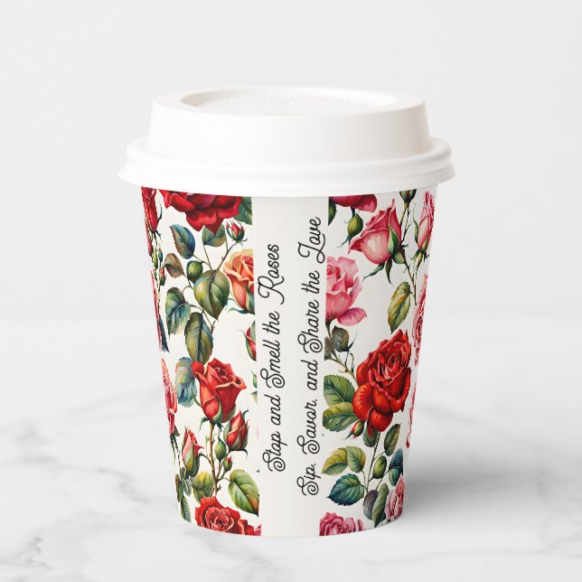 Beauty in Bloom Rose Garden  Paper Cups (Left)