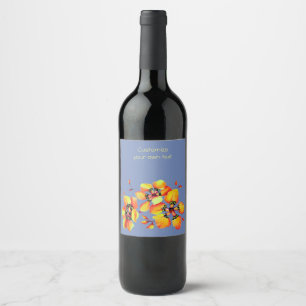 Beauty in Bloom Vivid Flower Power Wine Label