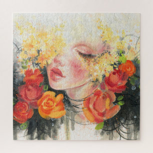 Beauty in Blossoms: Oil Painting Elegance Jigsaw Puzzle