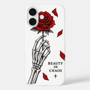 Beauty in Chaos Gothic Rose Art iPhone 16 Case