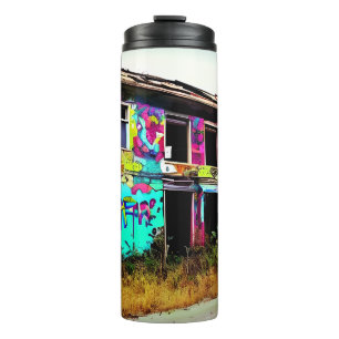 Beauty in Destruction   Abandoned House  Thermal Tumbler