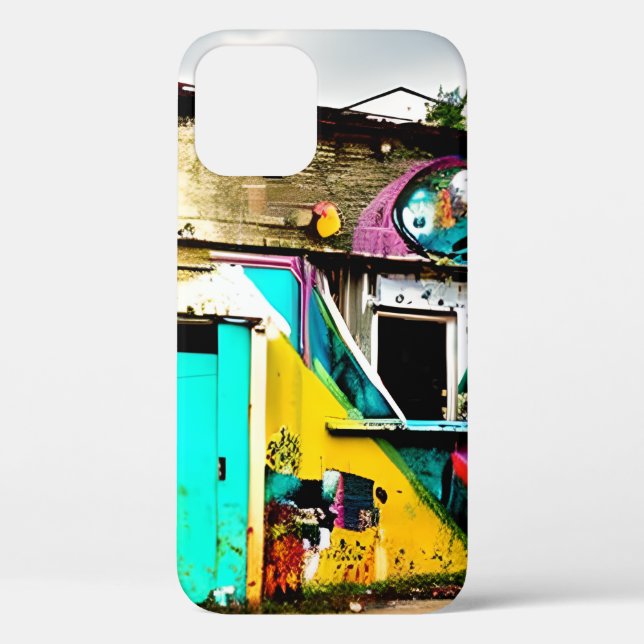 Beauty in Destruction  Colourful Graffiti Abandone Case-Mate iPhone Case (Back)