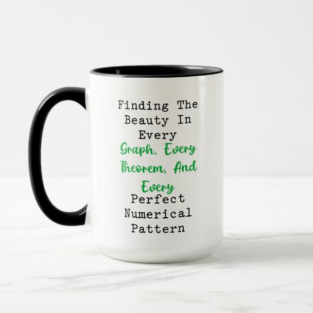 Beauty in Every Graph Theorem Numerical Pattern Mug (Left)