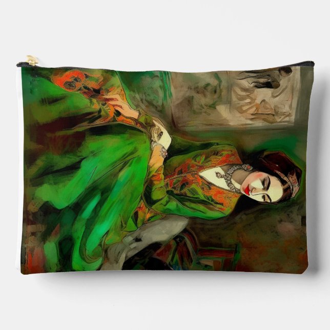 Beauty in Green  Accessory Pouch (Front)