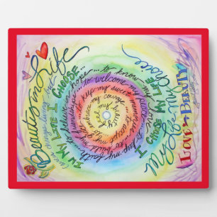 Beauty in Life Angel Art Painting Gift Plaque