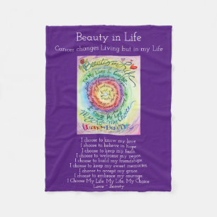 Beauty in Life Cancer Poem Chemo Fleece Blanket