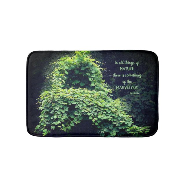 Beauty In Nature Vines Inspirational Quote Bath Mat (Front)