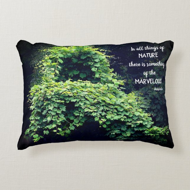 Beauty In Nature Vines Inspirational Quote  Decorative Cushion (Front)