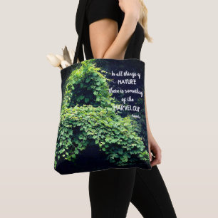 Beauty In Nature Vines Inspirational Quote Tote Bag
