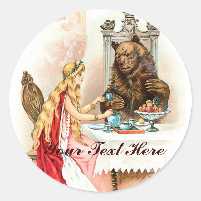Beauty In Pink And The Beast Classic Round Sticker (Front)