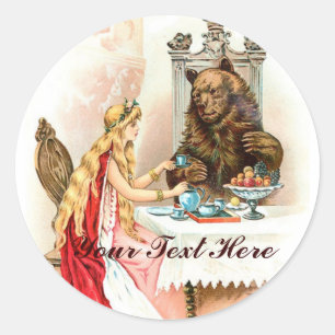 Beauty In Pink And The Beast Classic Round Sticker