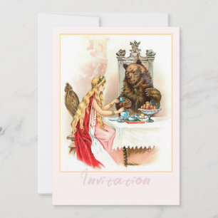 Beauty In Pink And The Beast Invitation