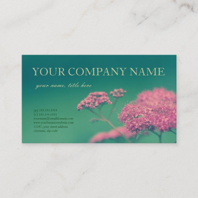 Beauty in Pink Business Card (Front)