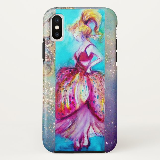BEAUTY IN PINK DRESS / Magic Butterfly Plant Case-Mate iPhone Case (Back)