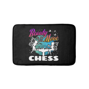 Beauty in the Move - Girls Chess Player Bath Mat