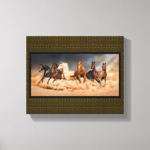Beauty in the Sand ... Running Horses Canvas Print