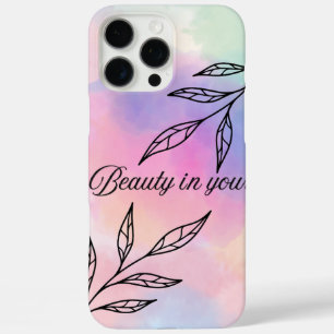 'Beauty in You' Watercolor Aesthetic iPhone 16 Pro Max Case