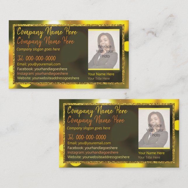 Beauty Industry Hair, Nails, Makeup, Lashes, Photo Business Card (Front/Back)